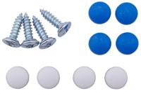 Dresselhaus kentekenplaatschroef assortiment "sb-mix" license plate number sb-m 4.8x16/ caps(blue+white) - thumbnail