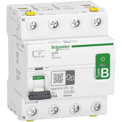 Schneider Electric A9Z66463 Aardlekschakelaar Aardlekschakelaar voor AC/DC B 63 A 0.5 A