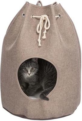 TRIXIE KATTENMAND SCHUILPLAATS NELLI LICHTBRUIN / WIT-TAUPE 40X40X55 CM