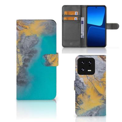 Xiaomi 13 Pro | Bookcase | Marble Blue Gold