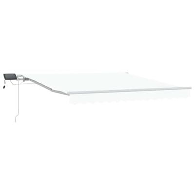VidaXL Inklapbaar zonnescherm wit 300 x 250 cm stof en staal