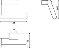 Emco System 2 toiletrolhouder zonder klep chroom - thumbnail