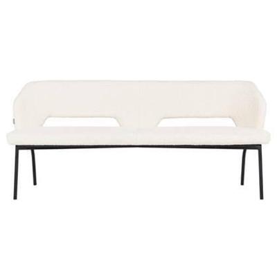 MUST Living Eetkamerbank 'Bloom' Bouclé, 190cm, kleur Naturel