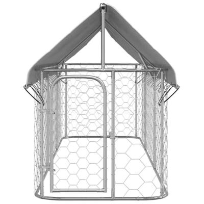 VidaXL Hondenkennel voor buiten met dak 400x100x150 cm - thumbnail