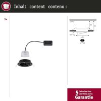 Paulmann 94472 Nova LED-inbouwlamp LED 18 W Zwart (mat) - thumbnail