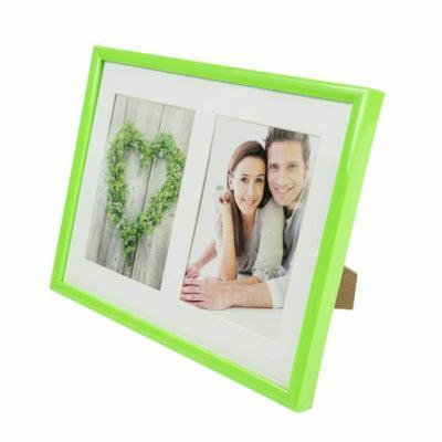 Fotolijst Easy passepartout voor 2 fotos groen 10 x 15 cm | 12 stuks