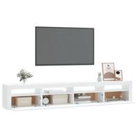 Tv-meubel met LED-verlichting 240x35x40 cm wit - thumbnail