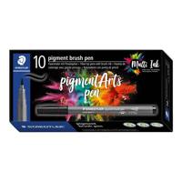 Brushpen Staedtler PigmentArts Intens zwart 1.0mm | 10 stuks - thumbnail