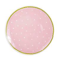 Blond Amsterdam dinerbord aardewerk stip 26x3cm roze - thumbnail