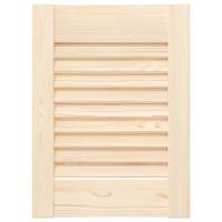 Kastdeuren met lamellen 2 st 39,5x29,5 cm massief grenenhout - thumbnail