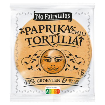 No Fairytales the Original PaprikaChili Tortilla 5 Stuks 200 g bij Jumbo