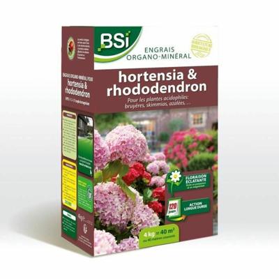 BSI - Hortensia/Rhododendron Meststof - Voor alle hortensia's / rododendrons - Langdurige werking - 4kg - Tot 40 m² - UAB