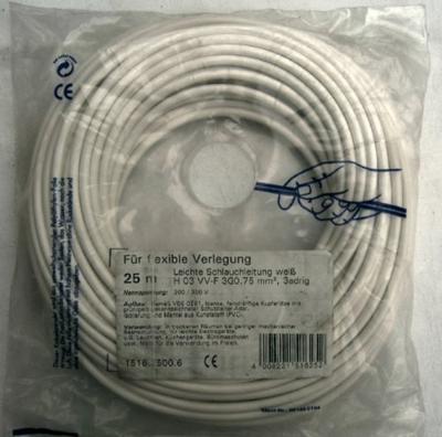 Kopp 151625006 Geïsoleerde kabel H03VV-F 3 x 0.75 mm² Wit 25 m