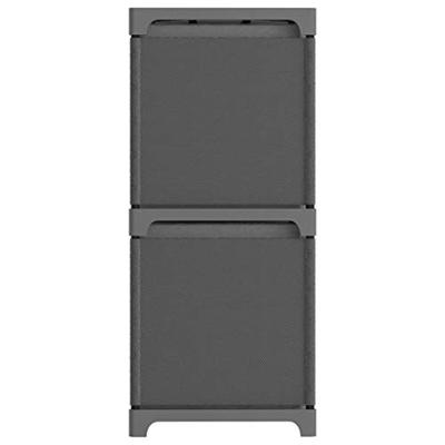 VidaXL Kast met 4 vakken met boxen 69x30x72,5 cm stof grijs VidaXL Kast met 4 vakken met boxen 69x30x72,5 cm stof grijs