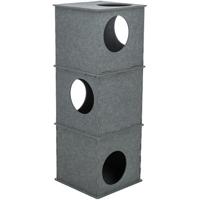 Trixie kattenhuis toren nele vilt grijs - thumbnail