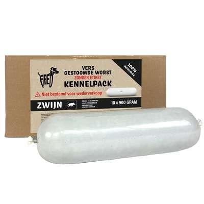 FREDS GESTOOMD VERS VLEES WORST KENNELPACK ZWIJN GRAAN EN GLUTENVRIJ