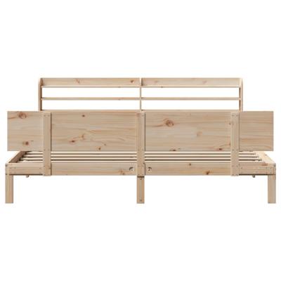 Bedframe met hoofdbord massief grenenhout 180x200 cm