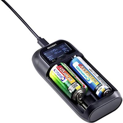 VOLTCRAFT CC-3 Batterijlader NiMH, NiCd, Li-ion, LiFePO AAAA (mini), AAA (potlood), AA (penlite), C (baby), Sub-C, A, 10440, 14500, 14650, 16340, 17355, 17500,