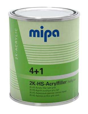 Mipa acryl filler "4+1 hs" 4+1 acrylic filter hs 1l light gray