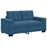 | Loveseat | met kussen Blauw Fluweel - thumbnail
