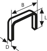 Bosch Accessories 2609200208 Nieten met plat draad Type 52 1000 stuk(s) Afm. (l x b) 14 mm x 12.3 mm - thumbnail