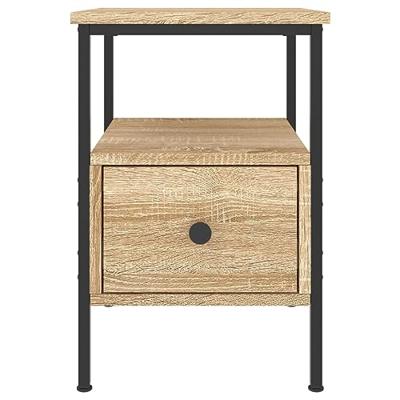 Nachtkastjes 2 st 34x36x50 cm bewerkt hout sonoma eikenkleurig