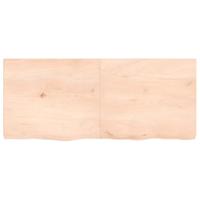 Wandschap 140x60x(2-6) cm onbehandeld massief eikenhout - thumbnail