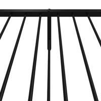 Bedframe met hoofd- en voeteneinde metaal zwart 75x190 cm - thumbnail