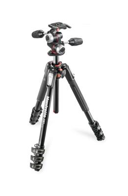 Manfrotto MK190XPRO4-3W aluminium statiefkit Manfrotto MK190XPRO4-3W aluminium statiefkit