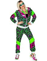 Neon Trainingspak Party Animal Groen/Paars - thumbnail