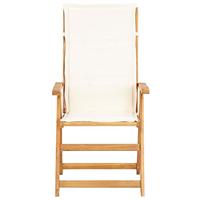 Tuinstoelen 2 st verstelbaar massief acaciahout bruin - thumbnail