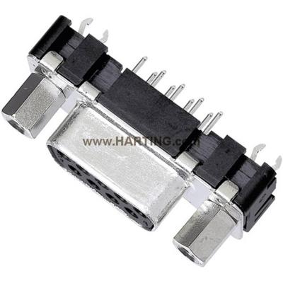 HARTING 09661516512 D-sub female connector 180 ° Aantal polen: 9 Solderen 1 stuk(s)