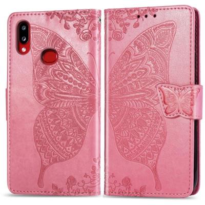 Voor Galaxy A10s Butterfly Love bloemen reliëf horizontale Flip lederen draagtas met houder & kaartsleuven & portemonnee & Lanyard (roze) Voor Galaxy A10s Butterfly Love bloemen reliëf horizontale Flip lederen draagtas met houder & kaartsleuven & portemonnee & Lanyard (roze)