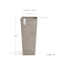 Ecopots Rotterdam High kunststof bloempot Taupe - Ø 30,3 cm - thumbnail