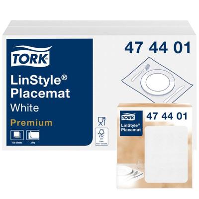 Placemat Tork Linstyle Premium 2-laags 390x300mm 100 vel wit 474401 Placemat Tork Linstyle Premium 2-laags 390x300mm 100 vel wit 474401