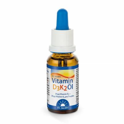 Dr Jacob's Vitamine D3 800 IU + K2 19µg Druppels 20ml