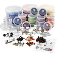 Silk Clay Funny friends, klassenset, diverse kleuren, 1 set - thumbnail