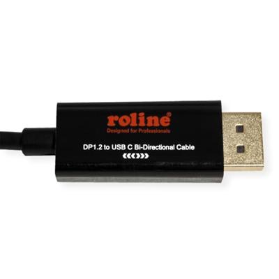 ROLINE USB Type C - DisplayPort, v1.2, bidirectionele adapterkabel, M/M, 2 m ROLINE USB Type C - DisplayPort, v1.2, bidirectionele adapterkabel, M/M, 2 m