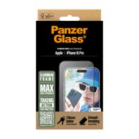 PanzerGlass Aluminium Frame 2850 Screenprotector (glas) Apple iPhone 16 Pro 1 stuk(s) Anti-vingerafdruk, Krasvast - thumbnail