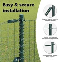 VidaXL Afrasteringspaal 13 pcs groen staal - thumbnail