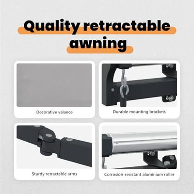 VidaXL Inklapbaar zonnescherm lichtgrijs 400 × 300 cm