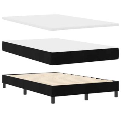Boxspringbed met Matras met matras Zwart 120 x 190 cm Stof