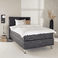 Nohr Bed 'Jacquise' 120 x 200cm, kleur Donkergrijs - thumbnail