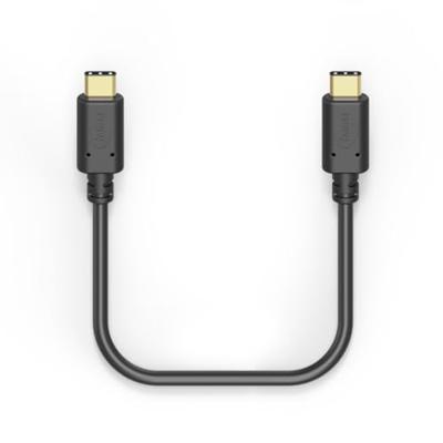Hama USB-C-kabel stekker - USB-C stekker (3A, 20V, 480 Mbit/s, verguld, 1,5 m) zwart