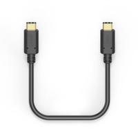 Hama USB-C-kabel stekker - USB-C stekker (3A, 20V, 480 Mbit/s, verguld, 1,5 m) zwart - thumbnail