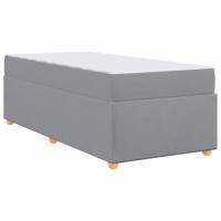 Bedframe met matras Anders Lichtgrijs 90 x 190 cm Stof - thumbnail