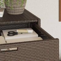 Tuinkast 55x55x111 cm poly rattan bruin - thumbnail