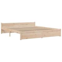 Bedframe zonder matras massief hout 200x200 cm - thumbnail