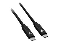 V7 V7UCC-1M-BLK-1E USB-C naar USB-C kabel 1m Zwart - thumbnail