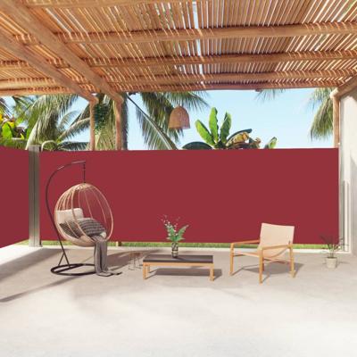 Windscherm uittrekbaar 200x1000 cm rood